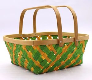 Designer Basket Color With Handle Bamboo India
