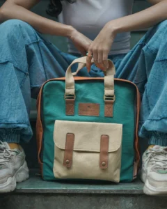 bombay trooper minitrooper canvas laptop bag Bamboo India