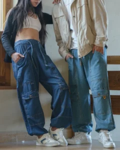 hoppers denim cargo joggers for men Bamboo India